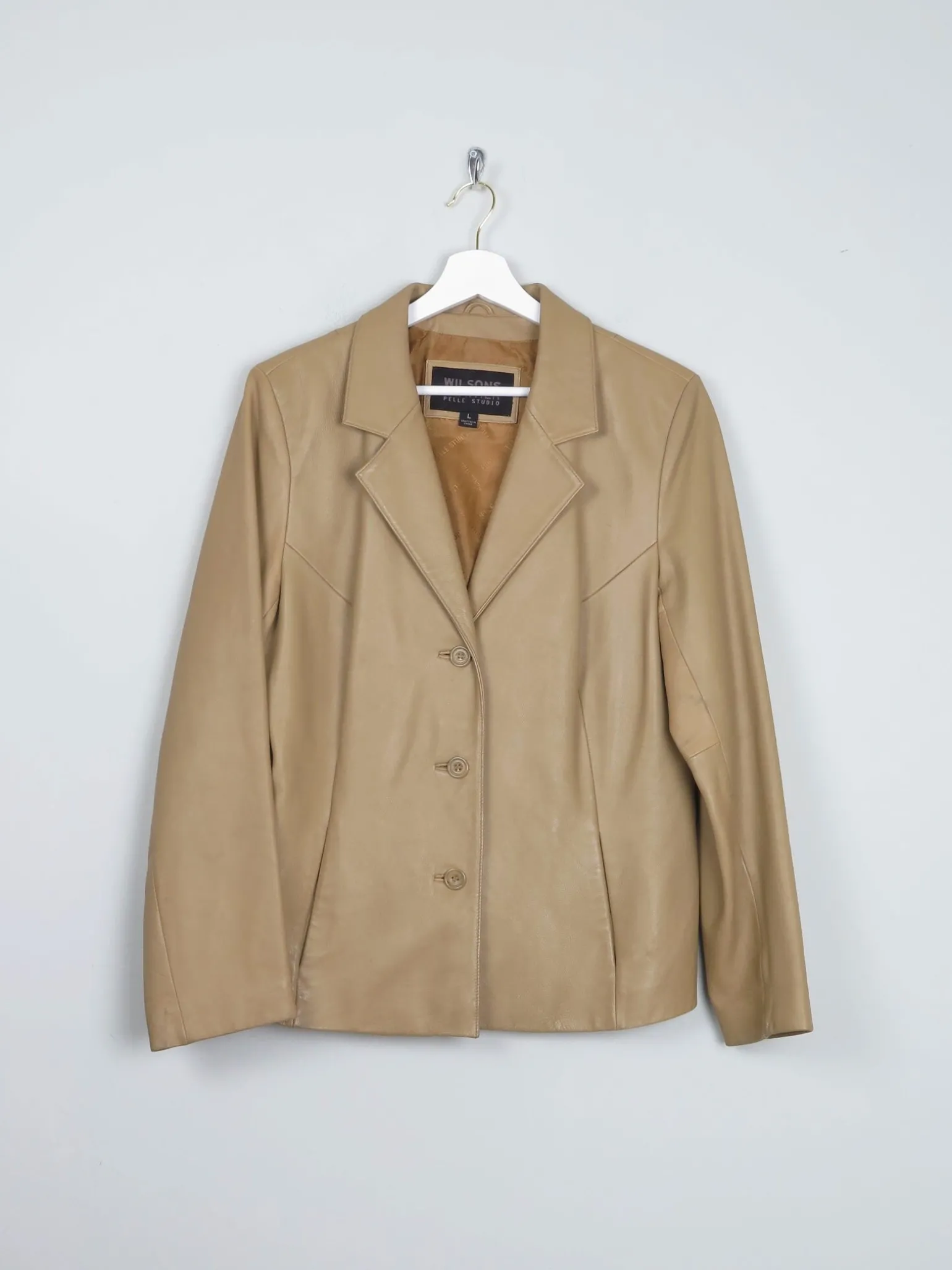 Women's Vintage Caramel 1990s Leather Jacket M/L