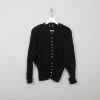 Women's Vintage Cardigan With Gold Beads S/M
