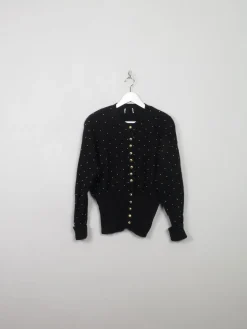 Women's Vintage Cardigan With Gold Beads S/M