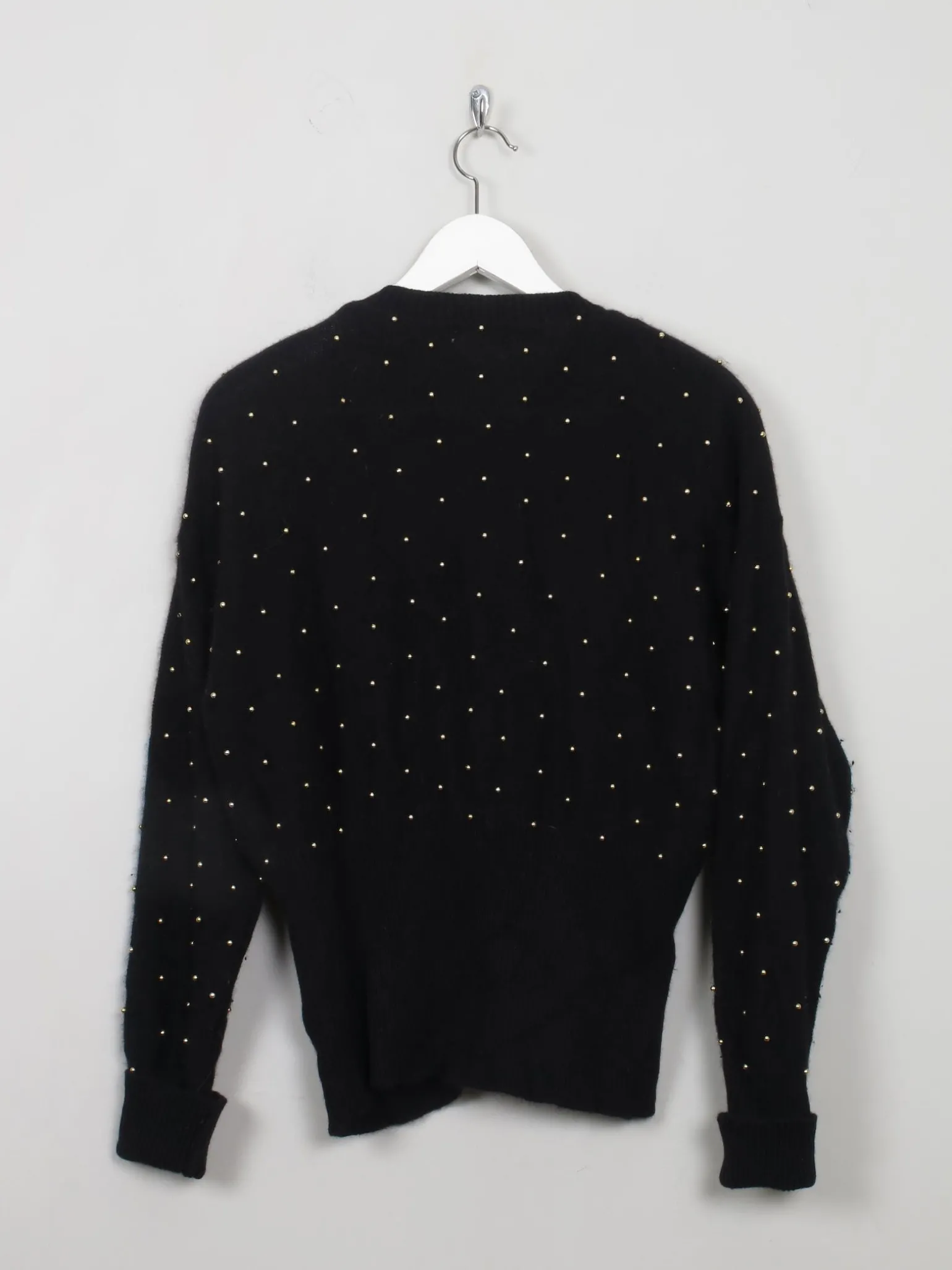 Women's Vintage Cardigan With Gold Beads S/M