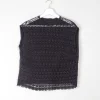 Women's Vintage Charcoal Cotton & Lace Blouse 10/12