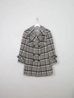 Women's Vintage Check Short 1970s Coat M
