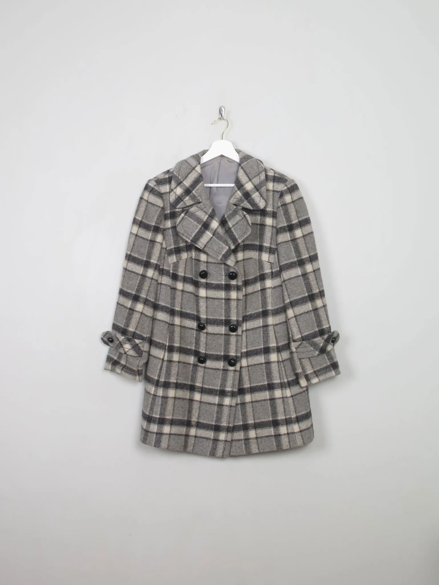 Women's Vintage Check Short 1970s Coat M