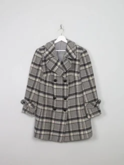 Women's Vintage Check Short 1970s Coat M