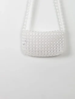 Women's Vintage Clear Beaded Bag