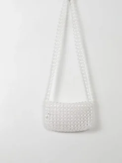 Women's Vintage Clear Beaded Bag