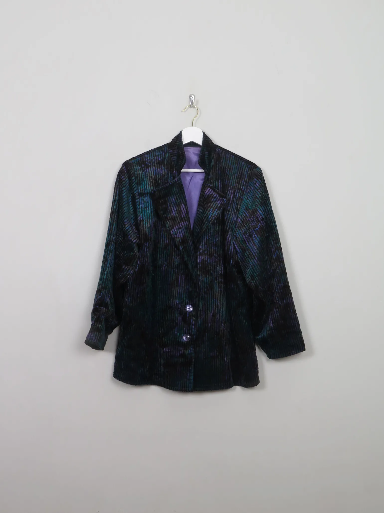 Women's Vintage Corded Velvet Colourful Jacket M/L