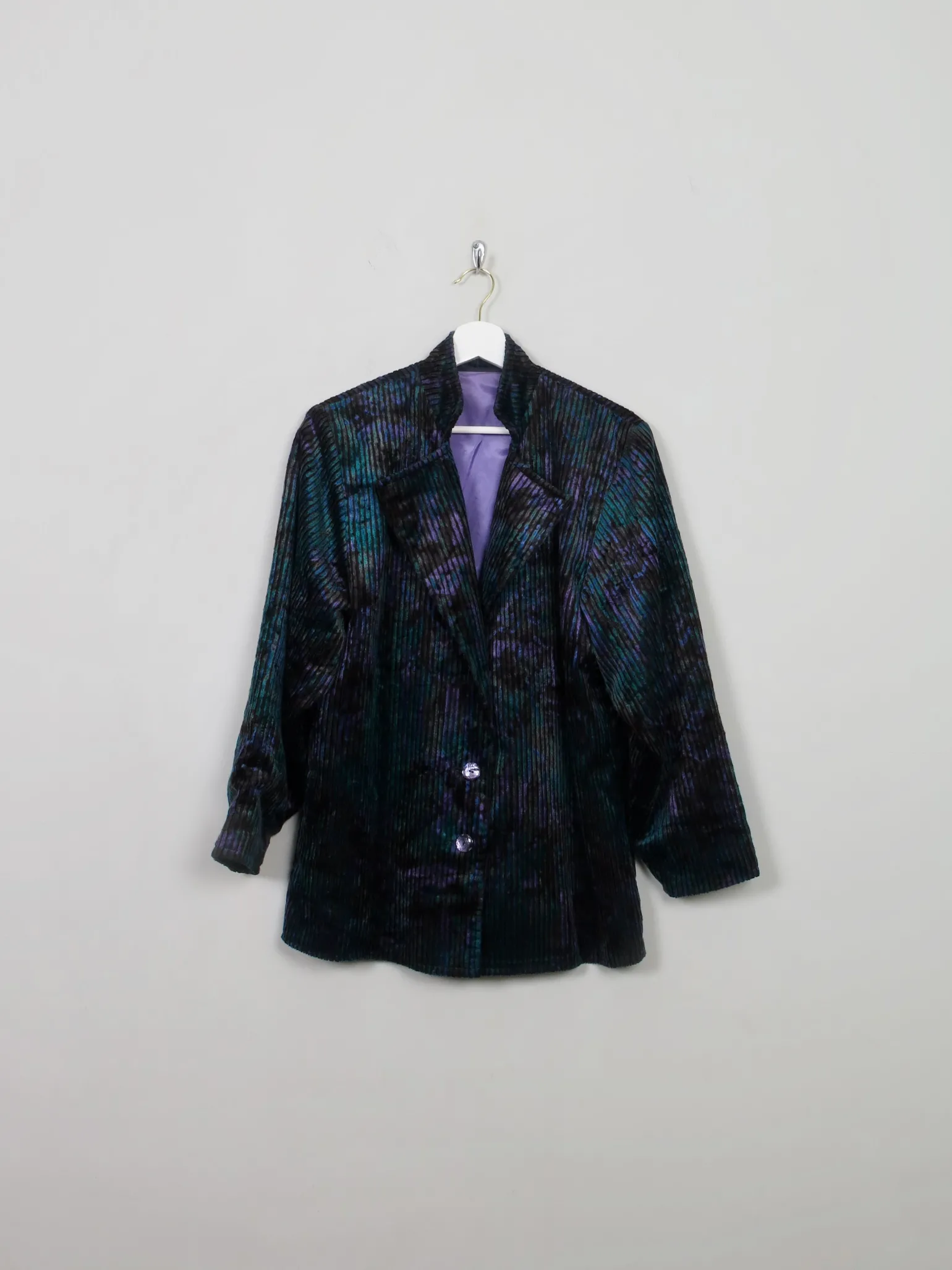 Women's Vintage Corded Velvet Colourful Jacket M/L