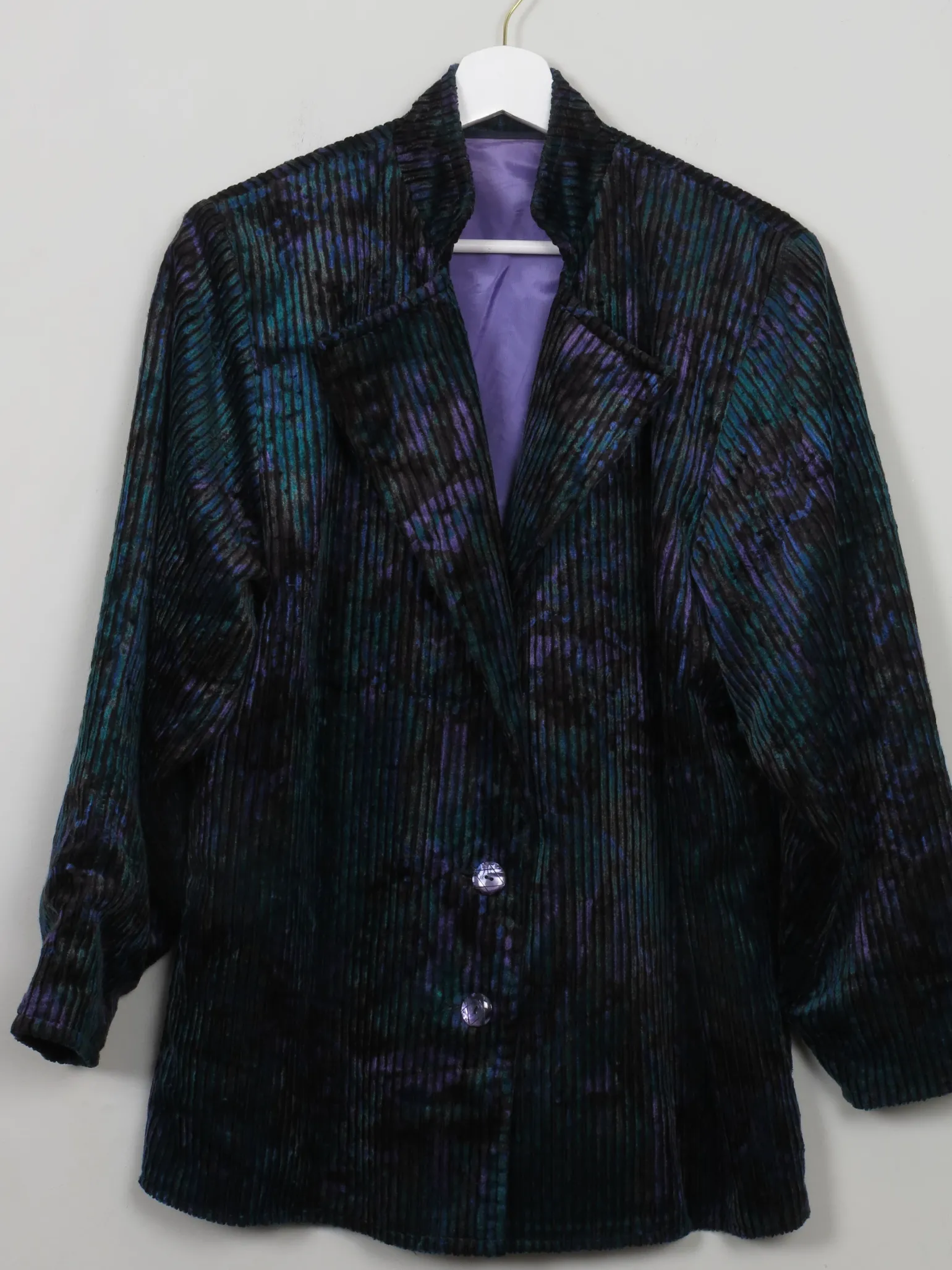 Women's Vintage Corded Velvet Colourful Jacket M/L