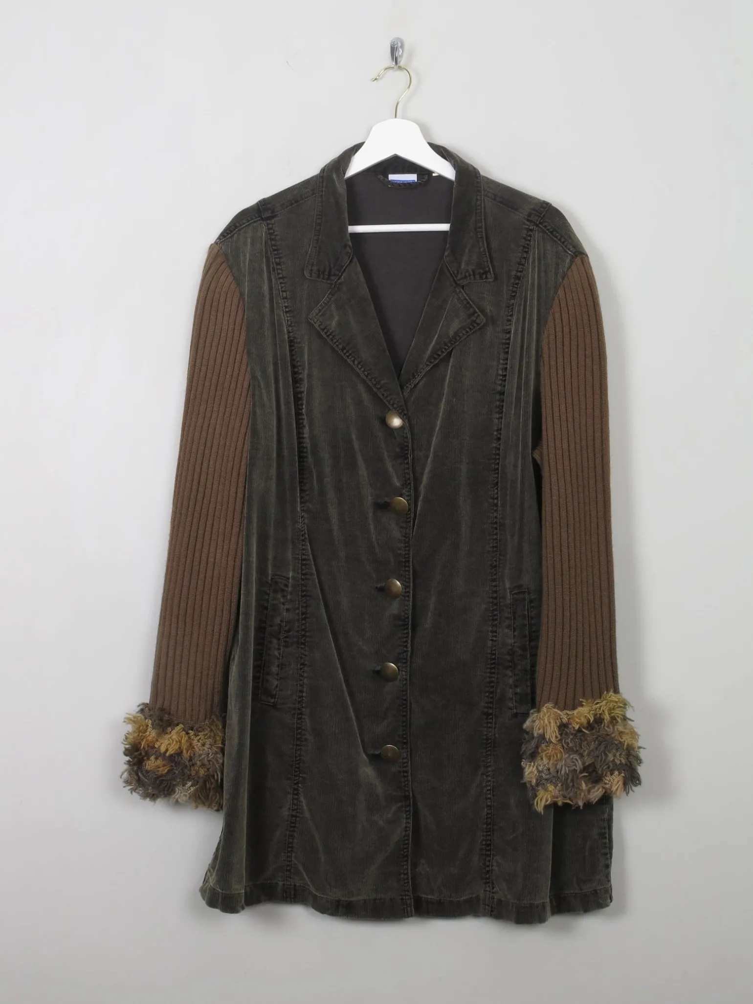Women's Vintage Corduroy Coat XL
