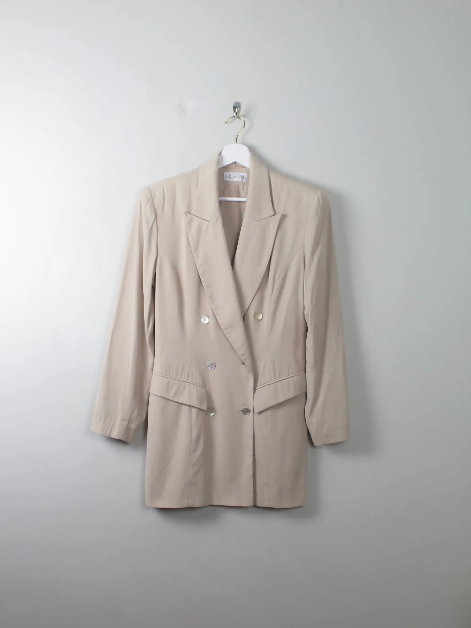 Women's Vintage Cream Blazer S