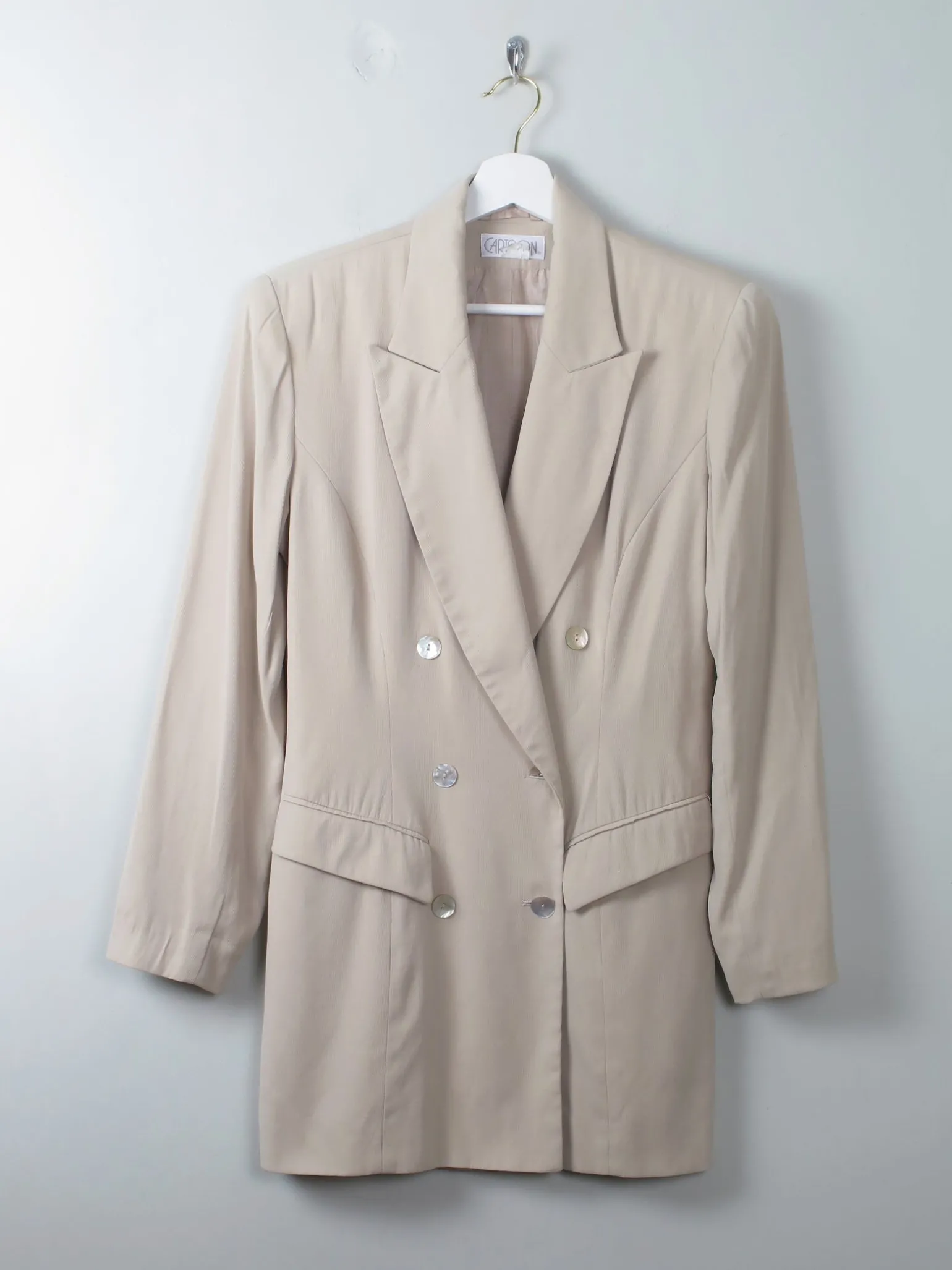 Women's Vintage Cream Blazer S