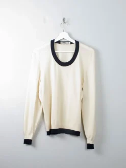 Women’s Vintage Cream Jaeger Merino Wool Jumper S/M