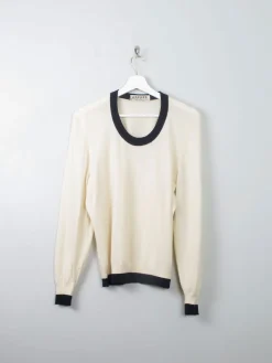Women’s Vintage Cream Jaeger Merino Wool Jumper S/M