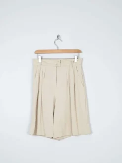 Women’s Vintage Cream Long Flowing Shorts 10/12
