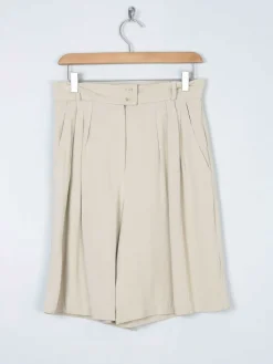 Women’s Vintage Cream Long Flowing Shorts 10/12