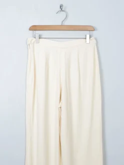 Women's Vintage Cream Wool Cropped Trousers 10/12