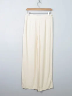 Women's Vintage Cream Wool Cropped Trousers 10/12