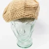 Women’s Vintage Crochet Oatmeal Crochet Beret S
