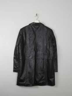 Women's Vintage Dark Brown Leather 3/4 Coat L