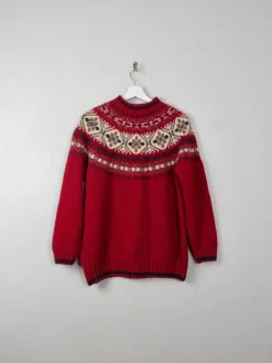 Women's Vintage Eddie Beaver FairIsle Wool Jumper M