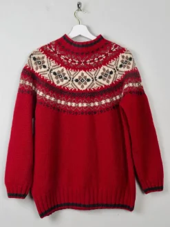 Women's Vintage Eddie Beaver FairIsle Wool Jumper M