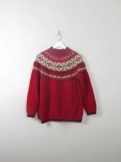 Women's Vintage Eddie Beaver FairIsle Wool Jumper M
