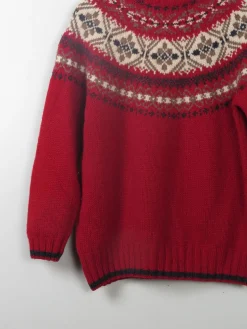 Women's Vintage Eddie Beaver FairIsle Wool Jumper M
