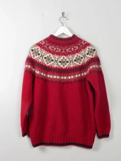 Women's Vintage Eddie Beaver FairIsle Wool Jumper M