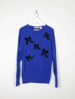 Women's Vintage Electric Blue Jumper M