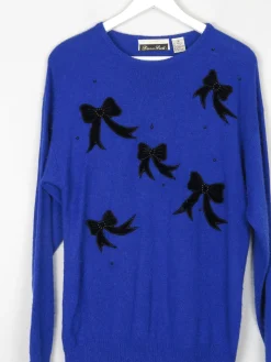 Women's Vintage Electric Blue Jumper M