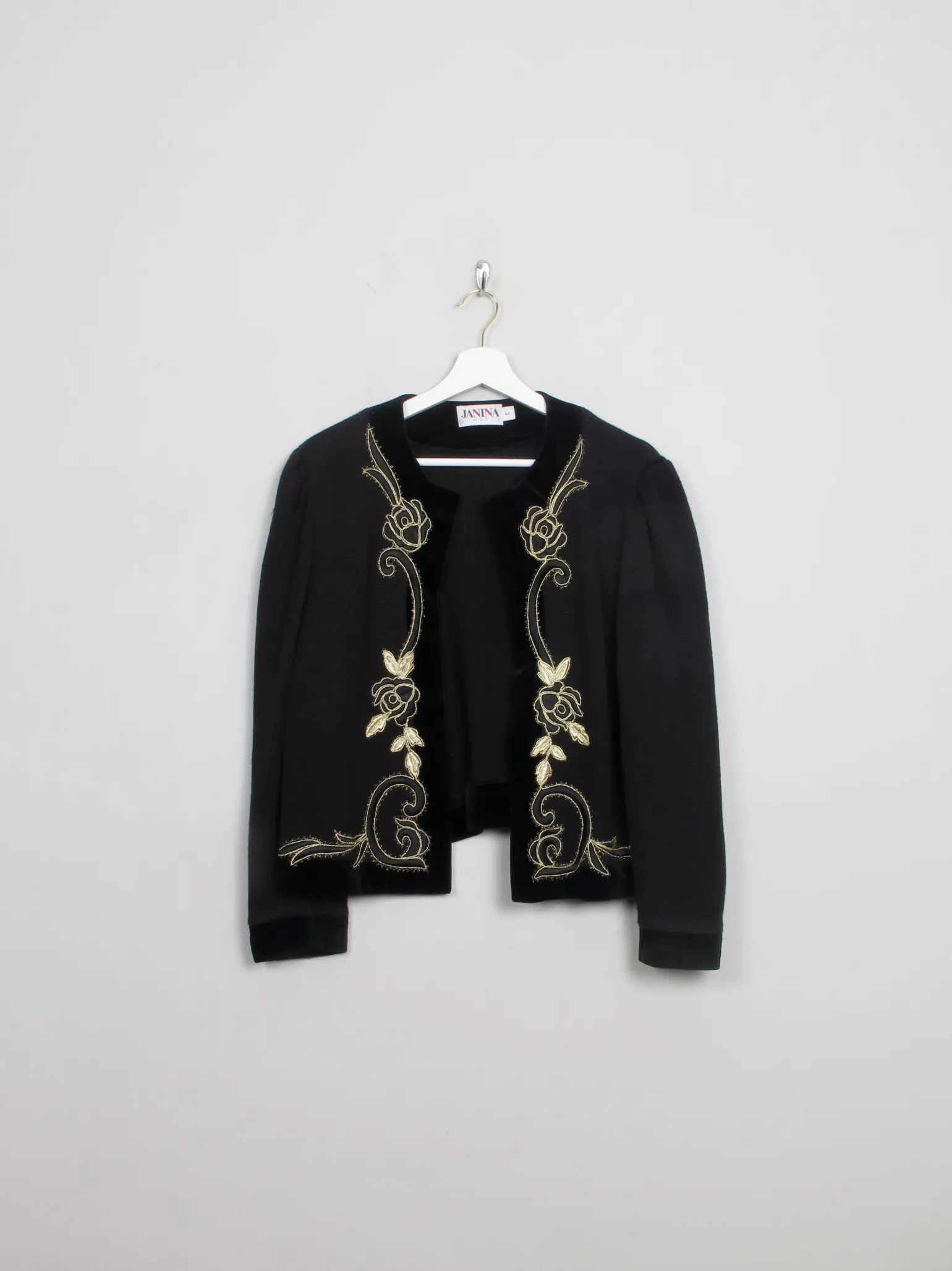 Women's Vintage Embellished Gold Cardigan M/L