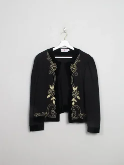 Women's Vintage Embellished Gold Cardigan M/L