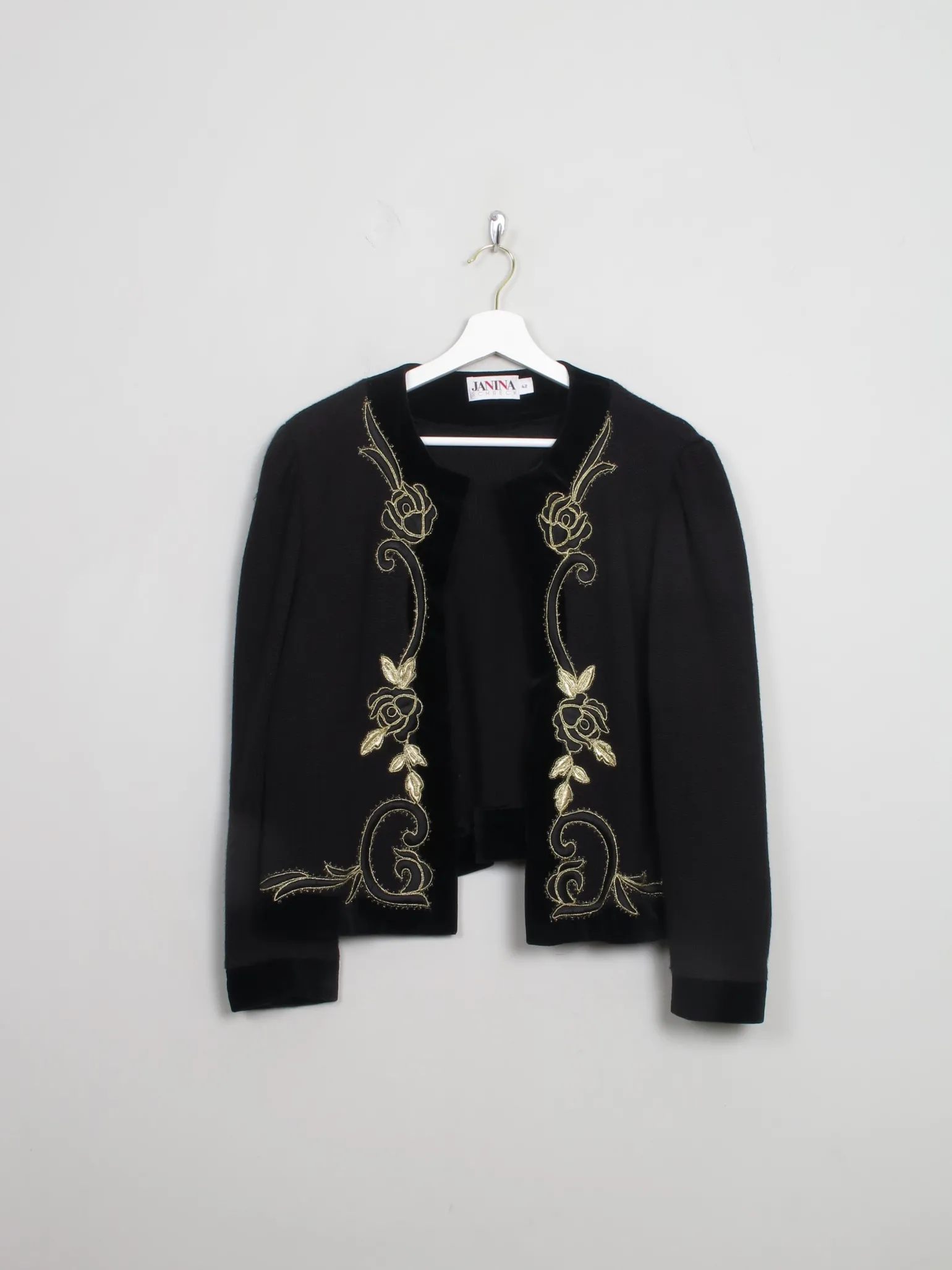 Women's Vintage Embellished Gold Cardigan M/L