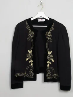 Women's Vintage Embellished Gold Cardigan M/L