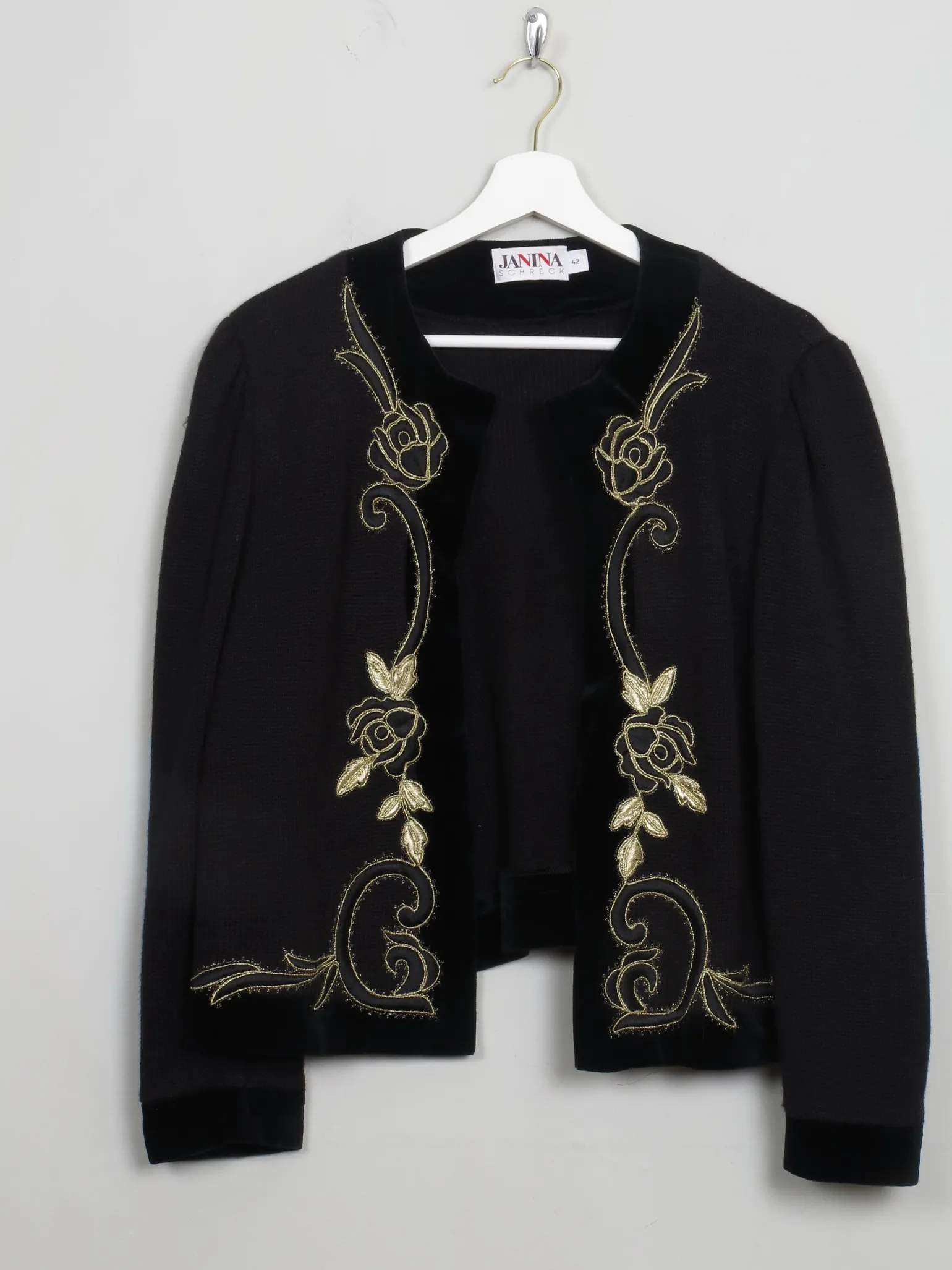 Women's Vintage Embellished Gold Cardigan M/L