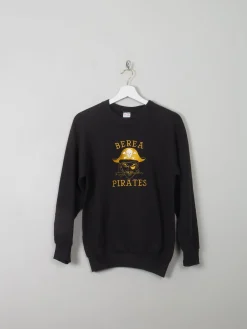 Women's Vintage Embroidered  Black Sweatshirt S
