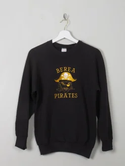 Women's Vintage Embroidered  Black Sweatshirt S