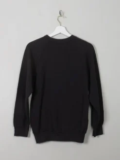 Women's Vintage Embroidered Black Sweatshirt S