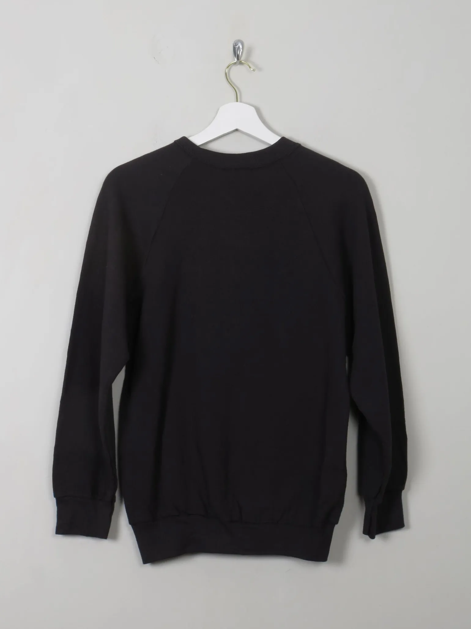 Women's Vintage Embroidered Black Sweatshirt S
