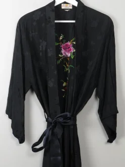 Women's Vintage Embroidered Dressing Gown Golden Bee