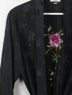 Women's Vintage Embroidered Dressing Gown Golden Bee