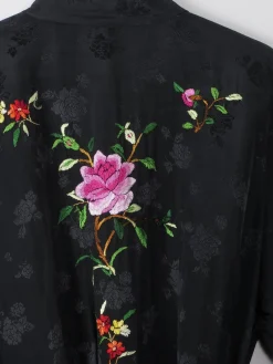 Women's Vintage Embroidered Dressing Gown Golden Bee