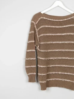 Women's Vintage Escada Crochet Cotton Jumper S