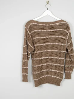 Women's Vintage Escada Crochet Cotton Jumper S