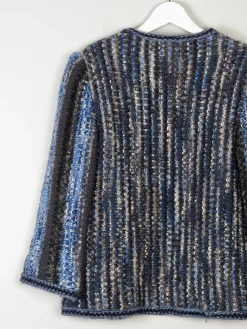 Women’s Vintage  Flecked Wool Cropped Cardigan 3/4 Sleeves  10/12