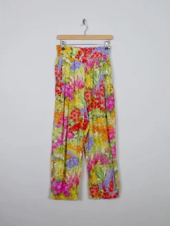 Women's Vintage Floral Printed Trousers S