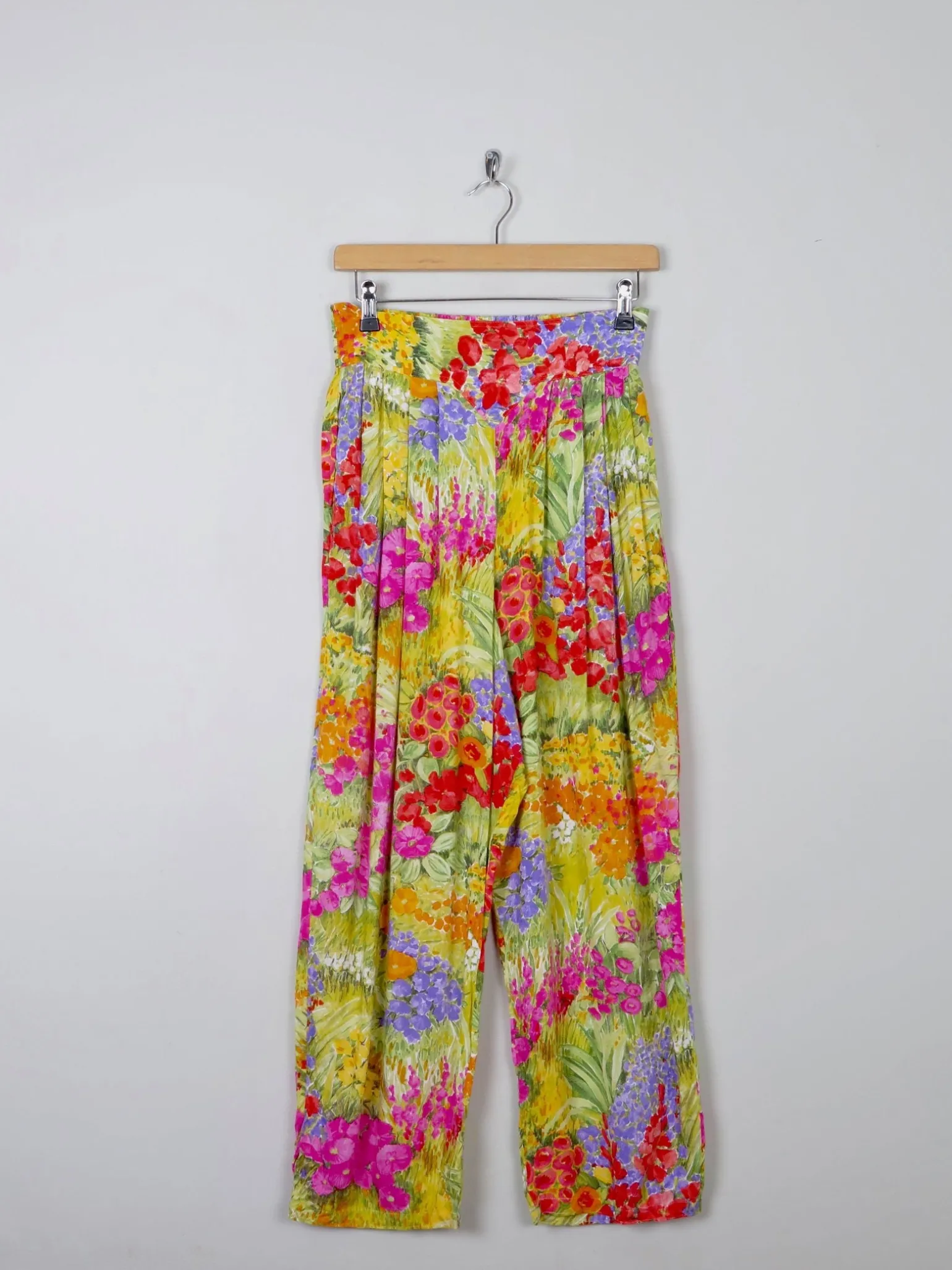 Women's Vintage Floral Printed Trousers S