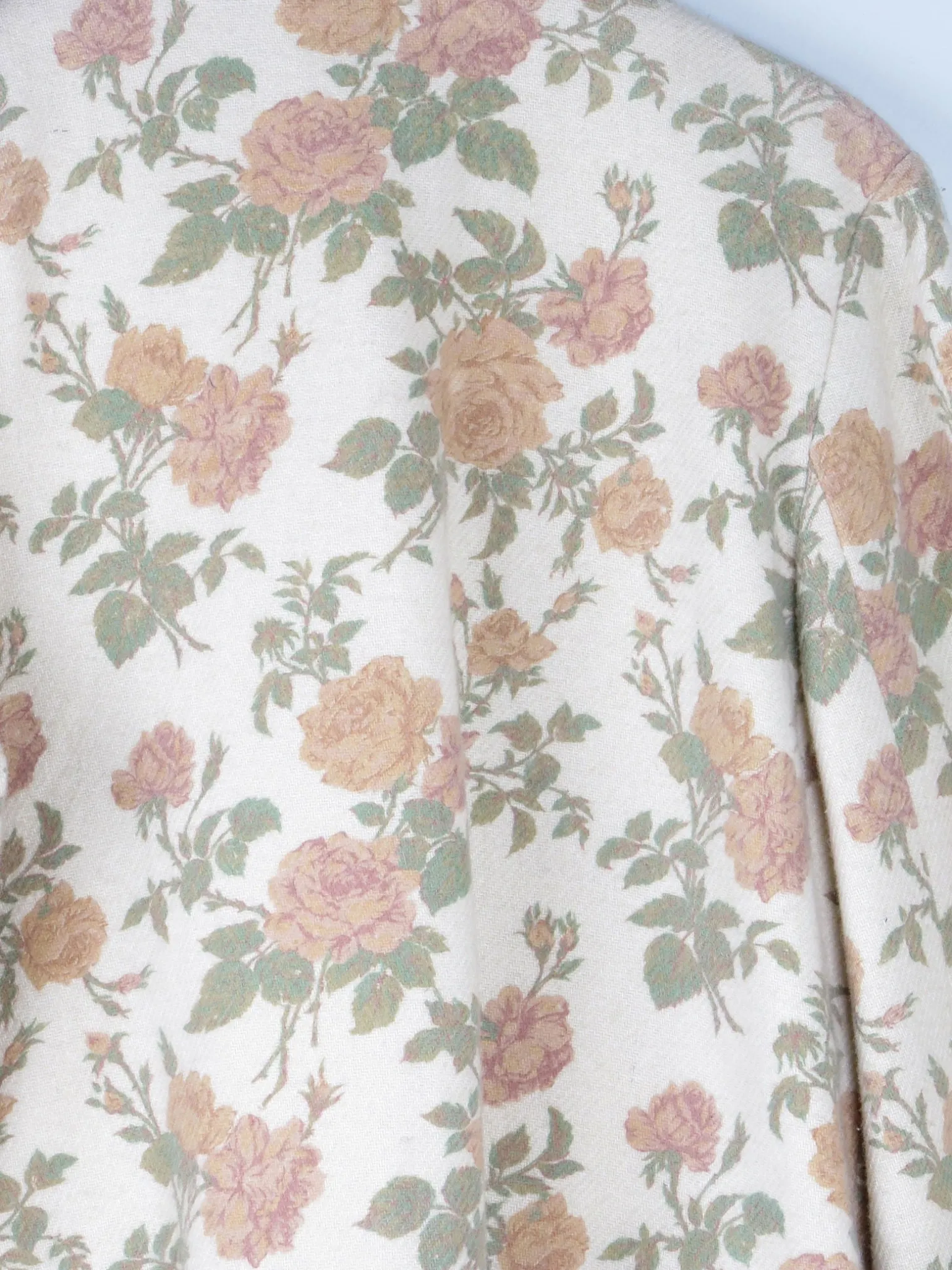 Women’s Vintage Floral Printed Wool 80s Jacket L
