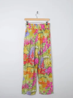 Women's Vintage Floral Printed Trousers S